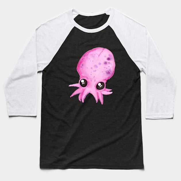 Baby Octopus Baseball T-Shirt by LVBart